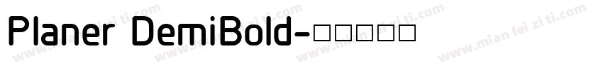 Planer DemiBold字体转换